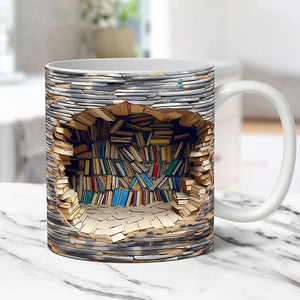 3D Bookshelf Mug (Pre-Order)