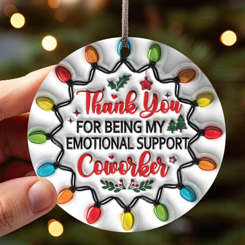 Coworker Christmas Ornament SVG, Thank You For Being My Emot