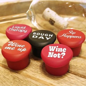 Funny Wine Stoppers (Set Of 5)- Preorder